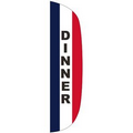 "DINNER" 3' x 12' Stationary Message Flutter Flag